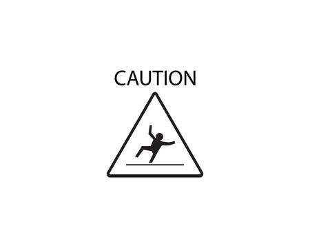 Warning people caution illustrationのイラスト素材