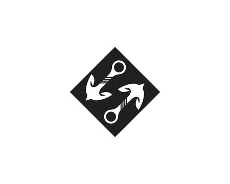 Anchor icon and symbol vector illustrationのイラスト素材