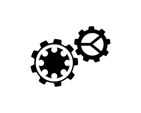 Gear icon and symbol industry vector illustrationのイラスト素材