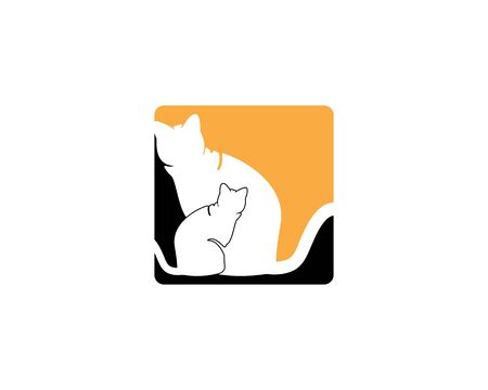 Cat silhouette icon and symbol vector illustrationのイラスト素材