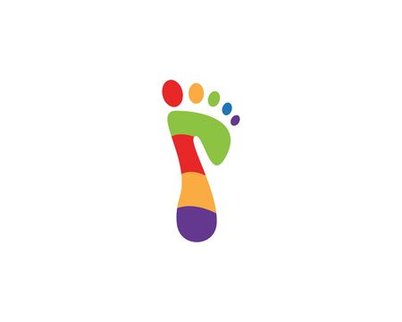 foot Logo Template vector icon illustration designのイラスト素材