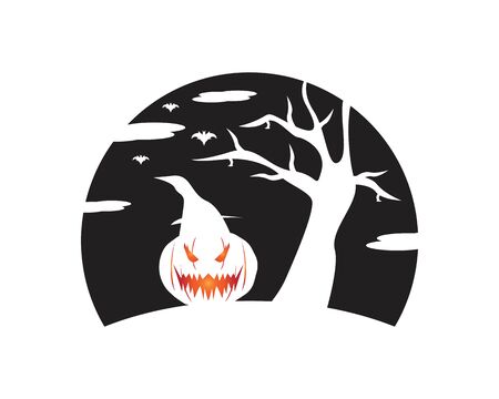Happy halloween scary stock vector illustration backgroundのイラスト素材