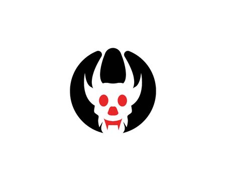 Devil icon and symbol vector template illustrationのイラスト素材