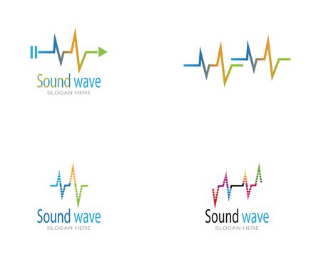 Sound waves vector illustration design templateのイラスト素材
