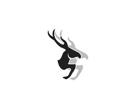 Deer Logo Template vector icon illustration designのイラスト素材