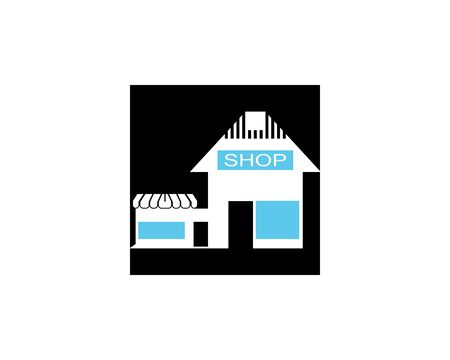 Shop building icon and symbol vector illustrationのイラスト素材