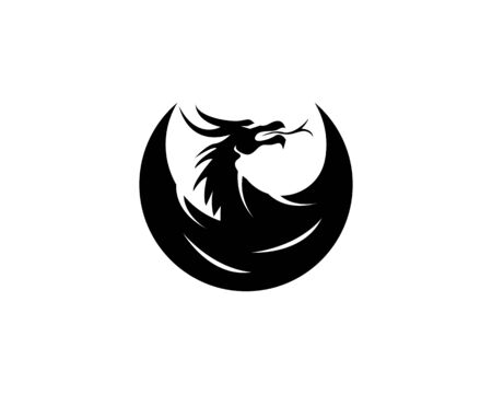 Dragon vector icon illustration design logo templateのイラスト素材