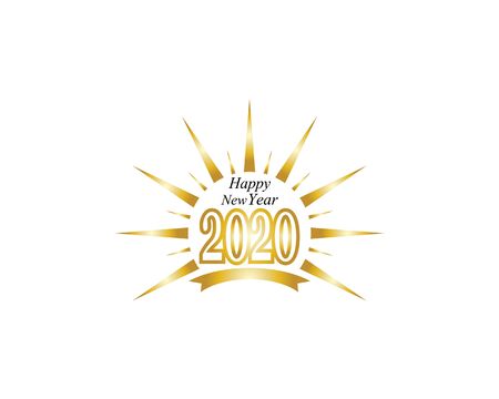 Happy new year icon and symbol templateのイラスト素材