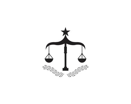 Justice law logo template vector illsutration designのイラスト素材