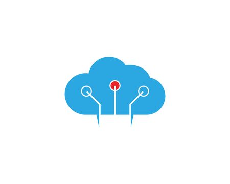 Techno cloud template vector icon illustration designのイラスト素材