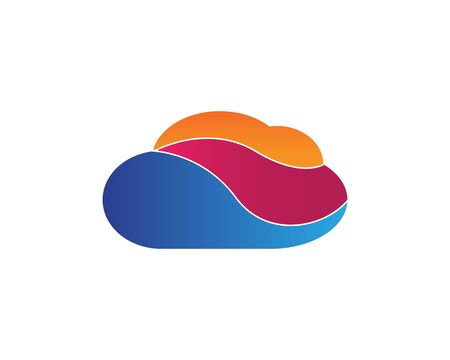 Techno cloud template vector icon illustration designのイラスト素材