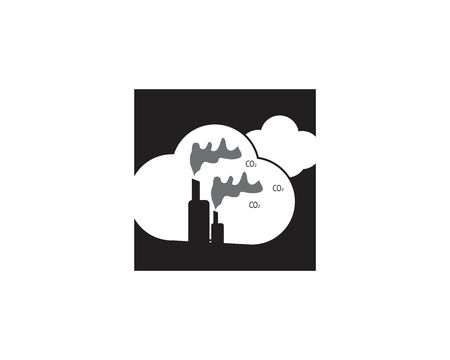 Air pollution logo vector illustrationのイラスト素材