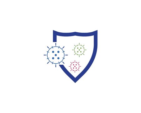 Corona virus protection logo vectorのイラスト素材