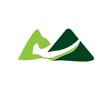 Simple mountain logo vector templateのイラスト素材