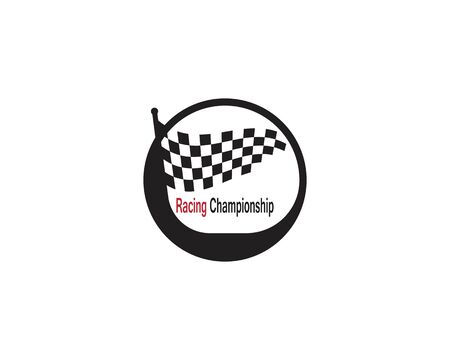 Race flag icon, simple design illustration vectorのイラスト素材