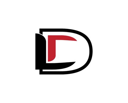 D letter icon and symbol vector templateのイラスト素材