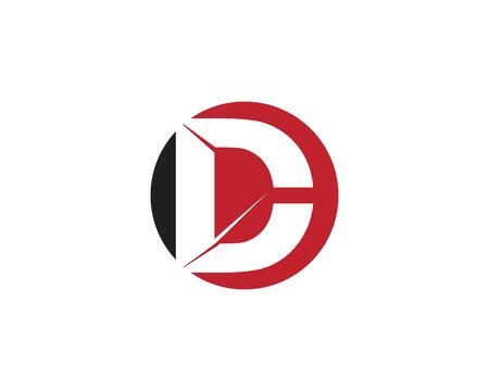 D letter icon and symbol vector templateのイラスト素材