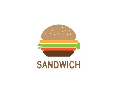 Sandwich logo design vector illustrationのイラスト素材