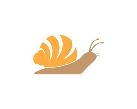 Snail image vector logo template illustrationのイラスト素材