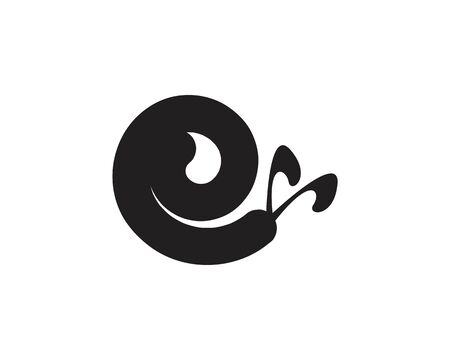 Snail image vector logo template illustrationのイラスト素材