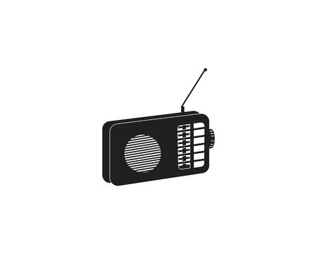 Radio icon logo vector template illustrationのイラスト素材
