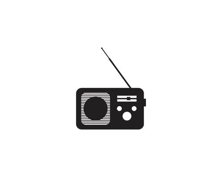 Radio icon logo vector template illustrationのイラスト素材