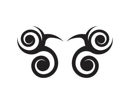 Black tribal tattoo abstract background symbolのイラスト素材