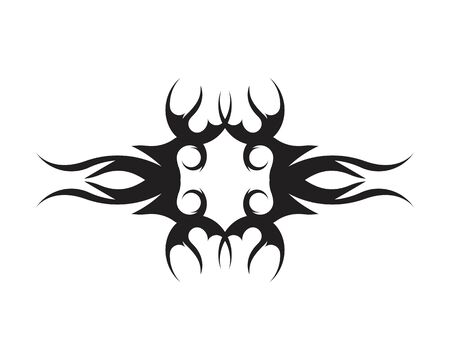 Black tribal tattoo abstract background symbolのイラスト素材