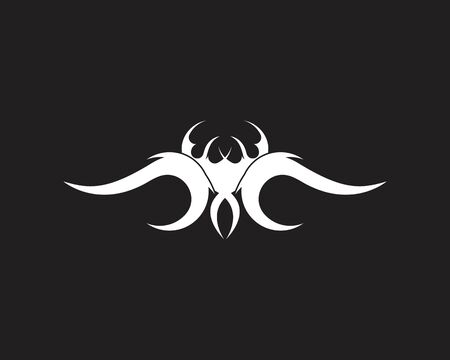 Black tribal tattoo abstract background symbolのイラスト素材