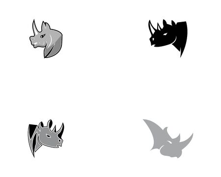 Rhinos head logo vector templateのイラスト素材