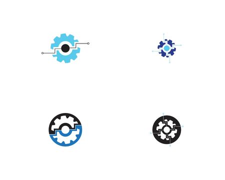 Gear Logo Template vector icon illustration designのイラスト素材