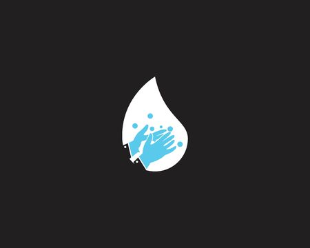 Hand wash logo template vector illustration のイラスト素材