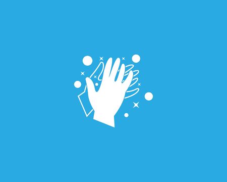 Hand wash logo template vector illustration のイラスト素材