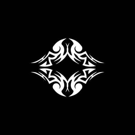 Black tribal tattoo icon and symbol template のイラスト素材