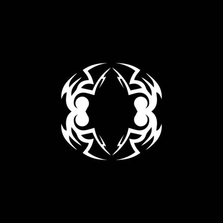Black tribal tattoo icon and symbol template のイラスト素材