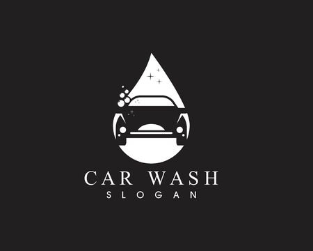 Car wash logo design vector illustrationのイラスト素材