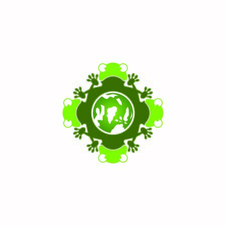 Green frog cartoon vector illustrationのイラスト素材