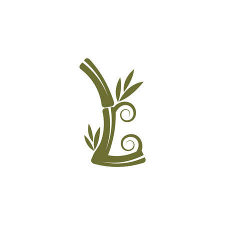 Bamboo Logo Template vector icon illustration designのイラスト素材