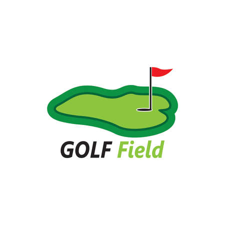 Golf field icon and symbol vector illustrationのイラスト素材