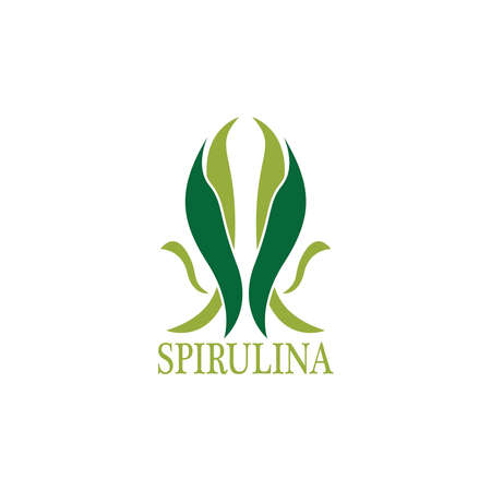 Spirulina icon and symbol vector logo template illustrationのイラスト素材