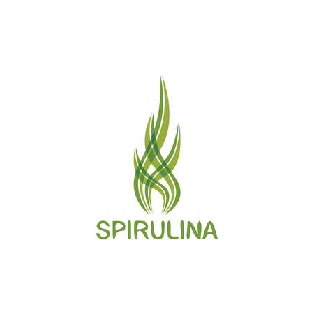 Spirulina icon and symbol vector logo template illustrationのイラスト素材