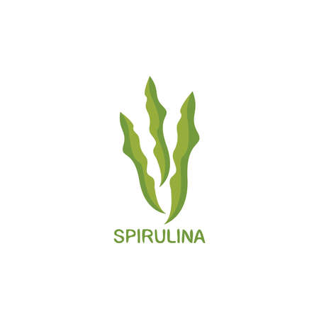 Spirulina icon and symbol vector logo template illustrationのイラスト素材