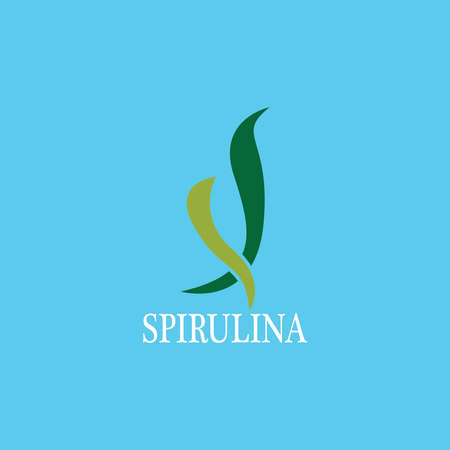 Spirulina icon and symbol vector logo template illustrationのイラスト素材