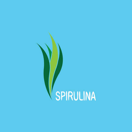 Spirulina icon and symbol vector logo template illustrationのイラスト素材