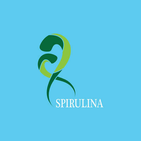 Spirulina icon and symbol vector logo template illustrationのイラスト素材
