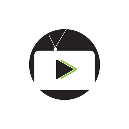 TV , LCD, LED, monitor icon vector illustration design logoのイラスト素材