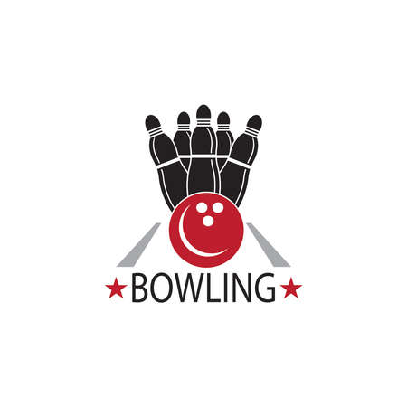 Bowling logo stock vector sport template illustrationのイラスト素材
