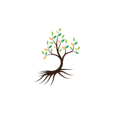 Tree icon logo vector concept of a stylizedのイラスト素材