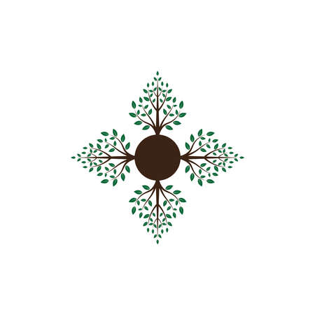 Tree icon concept of a stylizedのイラスト素材