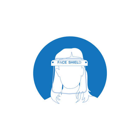 Face shield protection logo templateのイラスト素材